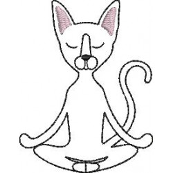 Stickdatei - Yoga Katze Appli